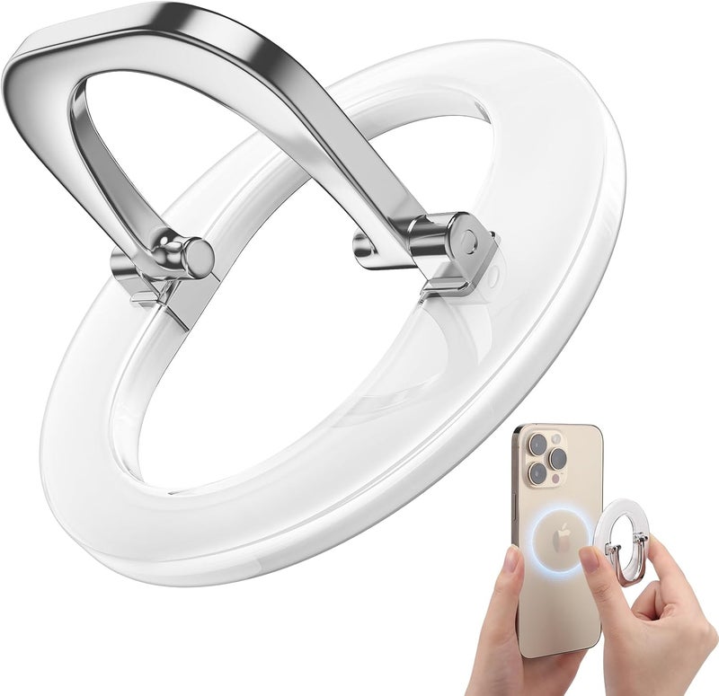 SUPERONE for MagSafe Phone Grip Ring Holder Stand, [2025 Super Magnet] Adjustable Magnetic Finger Ring Grip Kickstand for iPhone 17/16/15/14/13/12 Series, MagSafe Case Accessories - Image 1